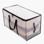 90L Large Storage Bags, 6 Pack Clothes Storage Bins, Foldable Closet Organizers Containers With Reinforced Handle, Plastic Storage Bags For Clothing, Blanket, Comforter, Bed Sheet, And Pillow