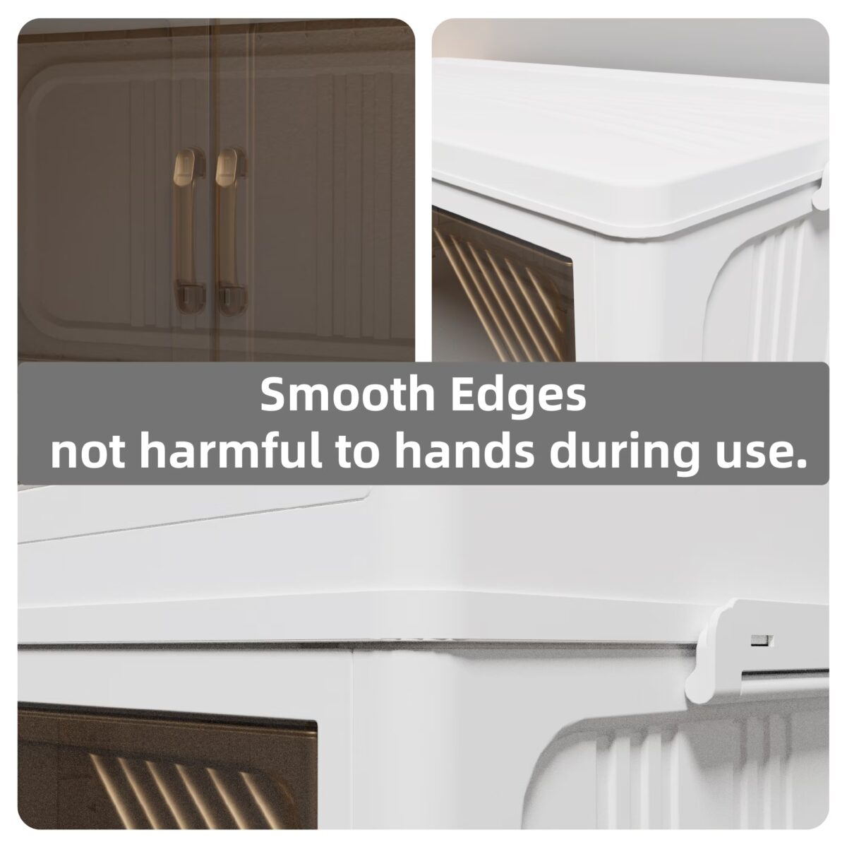 35.4 Inch Wide Clear Plastic Locker For Closet Organizer Storage, Folding Storage Box - Image 4