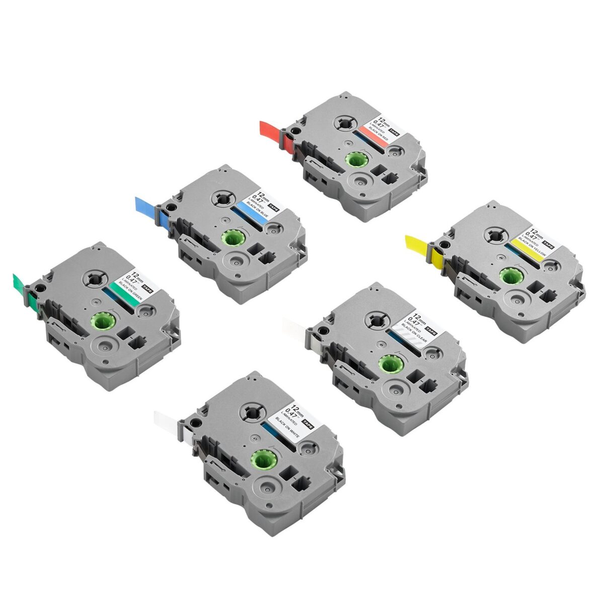 Label Maker Tape Refills 6 Pack – 12mm Colored Replacement TZe-131 TZe-231 Compatible Label Tape for Brother P-Touch Machines - Image 10