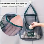 Multi-Functional Kitchen Storage Mesh Bags - Wall-Mounted Organizers For Storing Fruits, Vegetables, Ginger, And Garlic, Hollow Mesh Bags ,Essential Home Accessories - Image 6