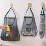 Multi-Functional Kitchen Storage Mesh Bags - Wall-Mounted Organizers For Storing Fruits, Vegetables, Ginger, And Garlic, Hollow Mesh Bags ,Essential Home Accessories - Image 4