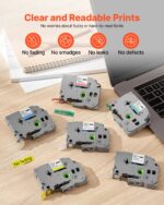 Label Maker Tape Refills 6 Pack – 12mm Colored Replacement TZe-131 TZe-231 Compatible Label Tape for Brother P-Touch Machines - Image 4