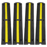 4 PCs 39'' Cable Protector Ramp 18000 Lbs Speed Bump Floor Cable Protector