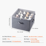 Vevor Sturdy Under Bed Shoe Storage Organizer, Adjustable Dividers Fit 16 Compartments, Shoe Storage Organizer For Closet Organization With Clear Cover, Shoe Rack & Basket, For Closet, Entryway, Trunk - Image 5