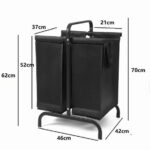 2-tier Laundry Basket 110 Litre Large Black Oxford Laundry Basket Sorter - Image 3