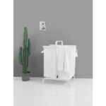 2-tier Laundry Basket 110 Litre Large white Oxford Laundry Basket Sorter
