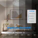 1Pack Magnetic Flush Ceiling Light Rechargeable Motion Sensor Ceiling Light Wireless Ceiling Light With Timer Remote Stepless Dimmable For Closet Stairs Garage Bathroom - Image 4