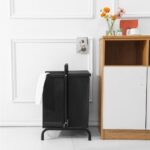 2-tier Laundry Basket 110 Litre Large Black Oxford Laundry Basket Sorter - Image 9