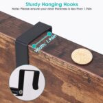 1Pc 6 Tier Over Door Pantry Organizer Hanging Hooks Door Storage Rack Carbon Steel Basket 62.99in Over Door Shelf For Kitchen Bathroom - Image 10