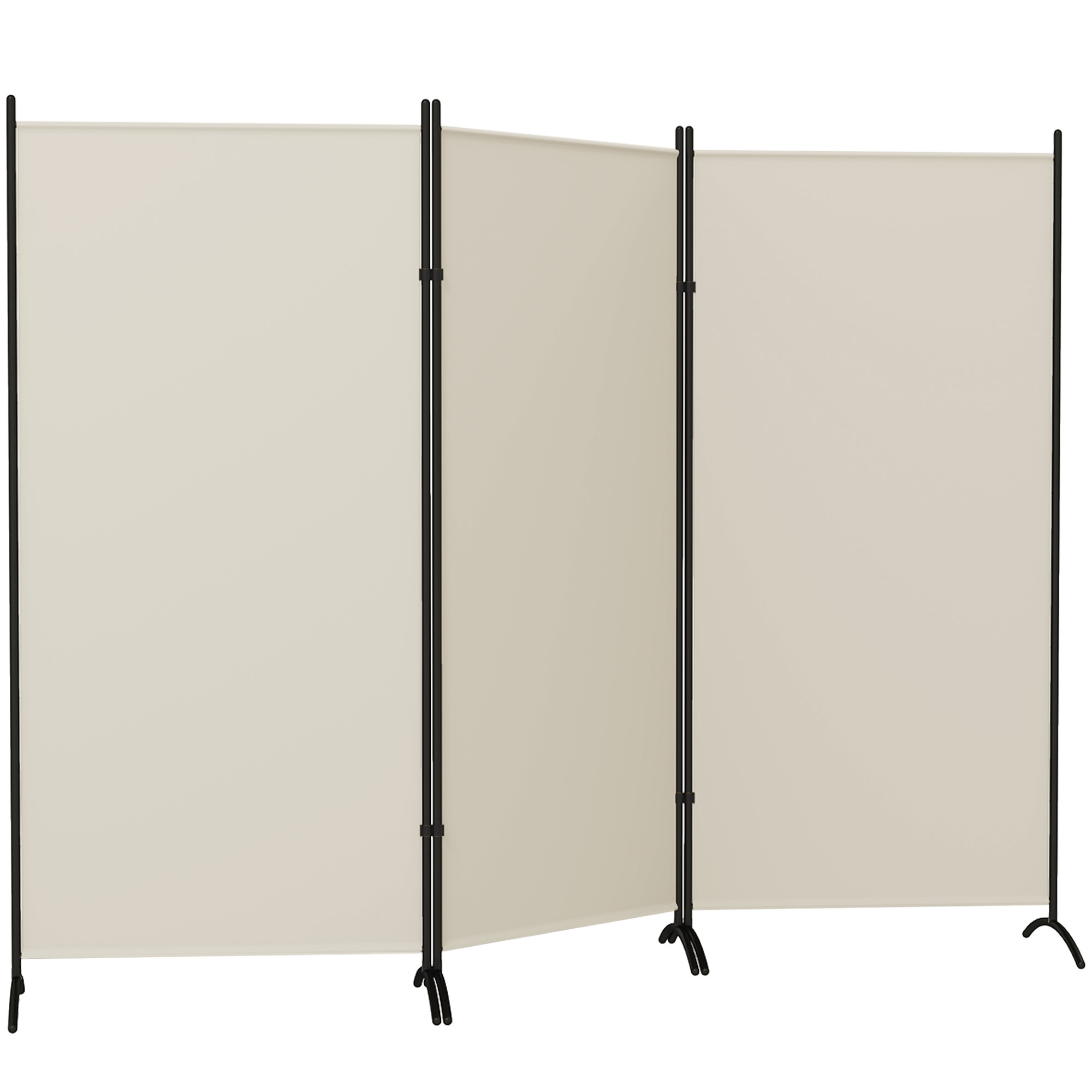 c75de932-ffb5-441c-aa2a-dc95b159d5ee.jpg 6 3 Panel Room Divider, Indoor Privacy Screen For Home, Light Gray - Image 1