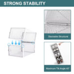 12 Pack Clear White Stackable Storage Shoe Box , Shoe Container Organizer Sneaker Storage Drawer Fit To Women Size 13 - Image 4