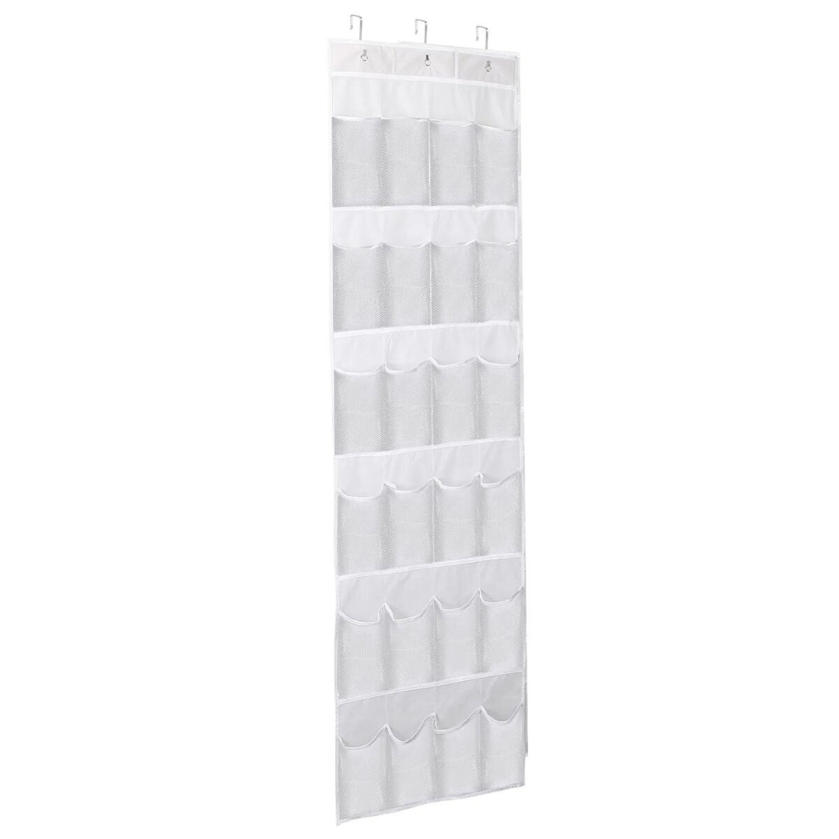 1Pc Over The Door Shoes Rack 24-Pocket Crystal Clear Organizer 6-Layer Hanging Storage Shelf For Shoes Slippers Small Toys Closet Cabinet - Image 4