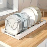 A Retractable Kitchen Storage Rack With Pot Rack, Dish Rack, Drainer And Pull-out Drawer, A Space-saving Storage Solution - Image 8