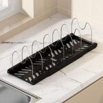 A Retractable Kitchen Storage Rack With Pot Rack, Dish Rack, Drainer And Pull-out Drawer, A Space-saving Storage Solution - Image 9