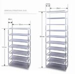 10 Layer 9 Grid Shoe Rack Shelf Storage Closet Organizer Cabinet Multiple Colors - Image 2