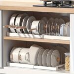 A Retractable Kitchen Storage Rack With Pot Rack, Dish Rack, Drainer And Pull-out Drawer, A Space-saving Storage Solution - Image 4