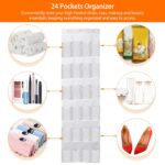 1Pc Over The Door Shoes Rack 24-Pocket Crystal Clear Organizer 6-Layer Hanging Storage Shelf For Shoes Slippers Small Toys Closet Cabinet - Image 9