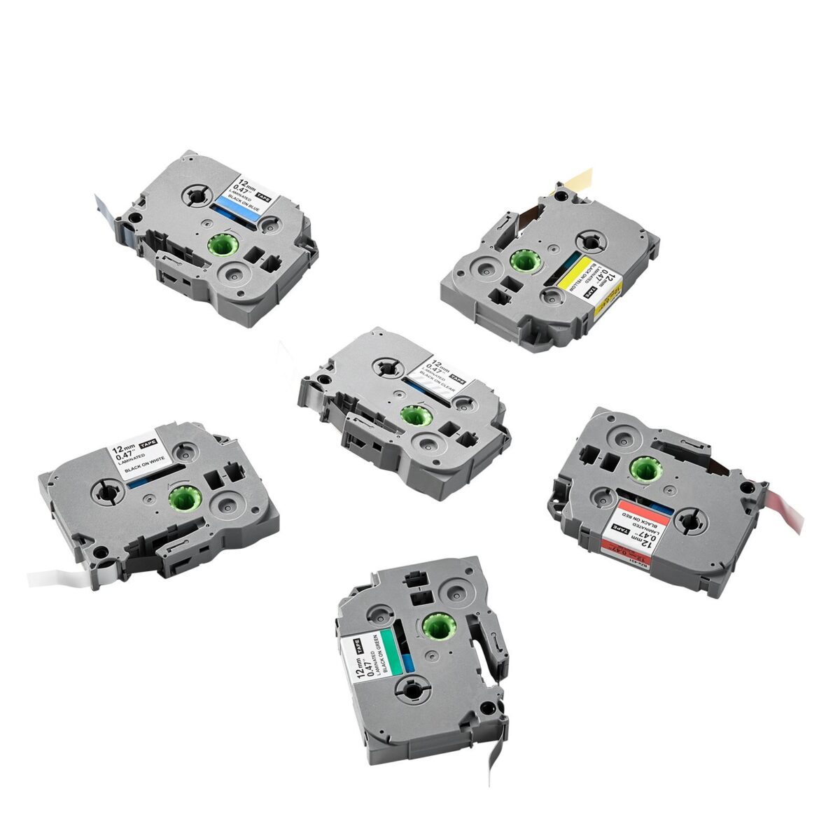 Label Maker Tape Refills 6 Pack – 12mm Colored Replacement TZe-131 TZe-231 Compatible Label Tape for Brother P-Touch Machines - Image 2