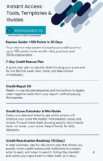 Express Guide +100 Credit Points in 30 Days PDF, Excel and Docs Kit - Image 2