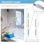 Spin Mop And Bucket With Wringer Set Flat Floor Mop With Clean And Dirty Water Separate System 2 Replaceable Reusable Washable Microfiber Mop Pads - Image 5