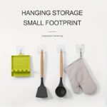 1pc White/Green Multi-Functional Kitchen Utensil Holder - 4 Slots for Spatulas, Soup Spoons, Chopsticks & Pot Lids, Easy-Clean Smooth Plastic with Hanging Holes, Raised Edge for Spill Prevention, Kitchen Utensil Organizer | Vibrant Kitchen Decor | Secure - Image 8