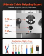 Manual Wire Stripper Stripping Machine 0.06-1 In Hand Crank Or Drill Powered - Image 10