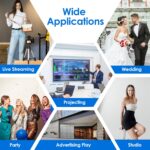 Shape Photo Video Backdrop Stand Heavy Duty Background Stand Adjustable Photography Backdrop Stand With 6 Spring Clamps Sandbag Carry Bag For  1Set 5X6.5FT T Studio Party Wedding - Image 5