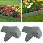 20 PCS Cobbled Stone Effect Plastic Garden Lawn Border Edging - Image 3