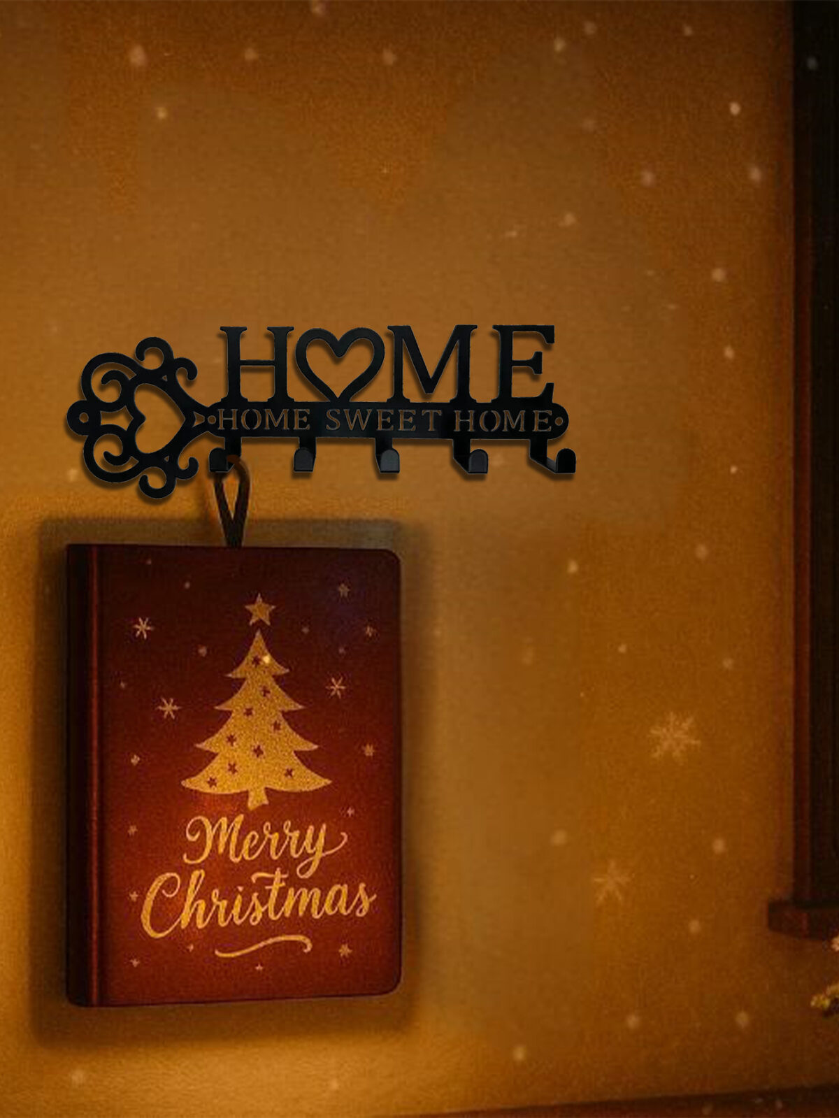 Cozy Home Wall Hooks Set Warm Metal Coat Hangers With Cute Heart Design Perfect - Image 5