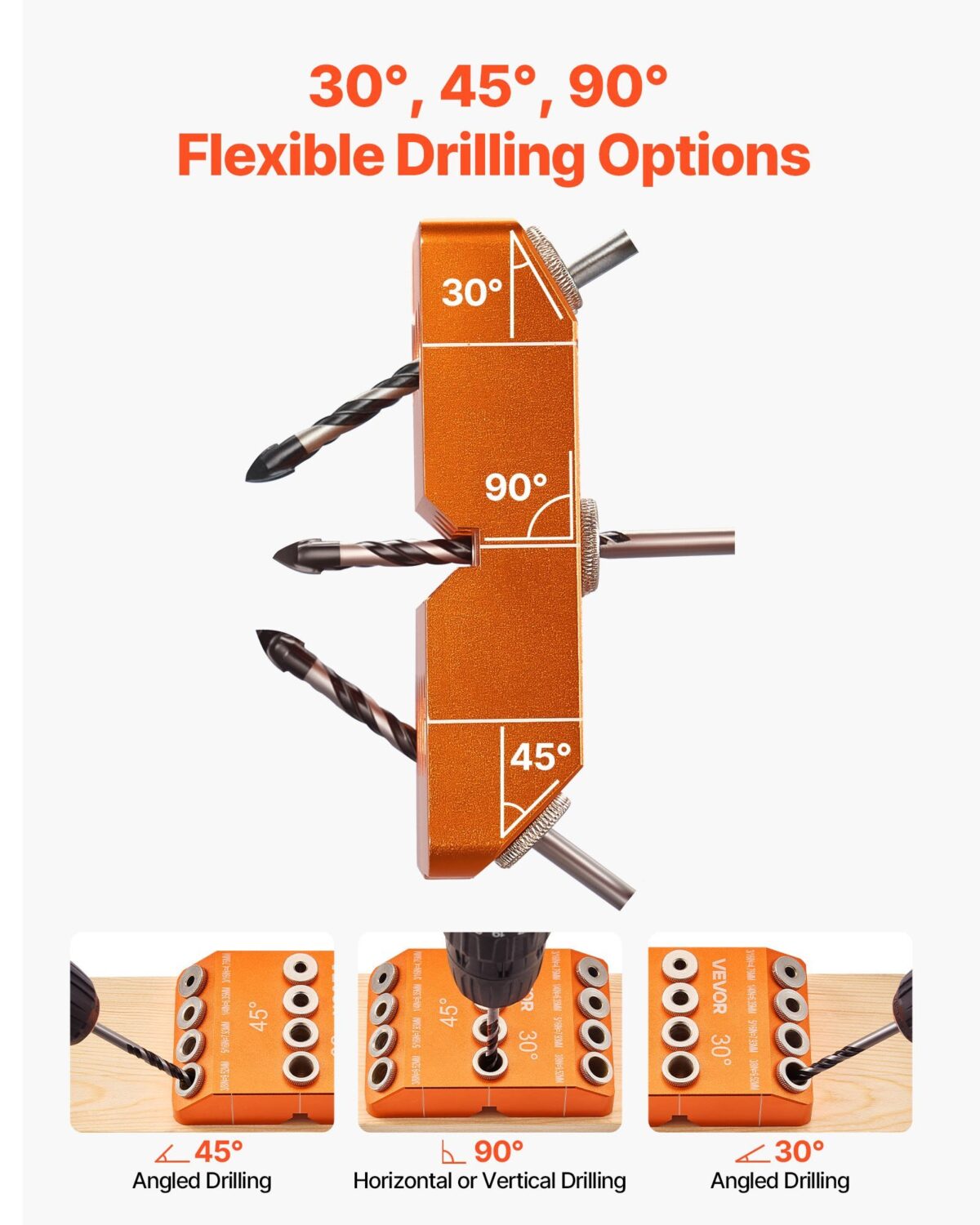 Drill Guide Angle 4 Sizes Portable Precision Drilling Guide Jig - Image 3