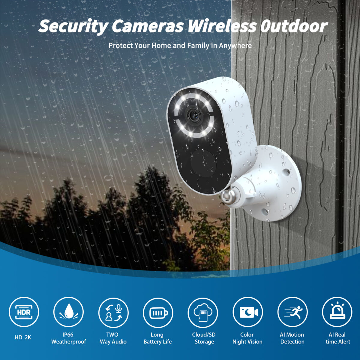 Solar Battery Security Camera Wireless Wifi CCTV Solar Powered Camera Surveill Camera Outdoor - Image 2