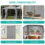 Grey Thermal Grommet Blackout Curtain 50 In. W X 84 In. L - Image 2