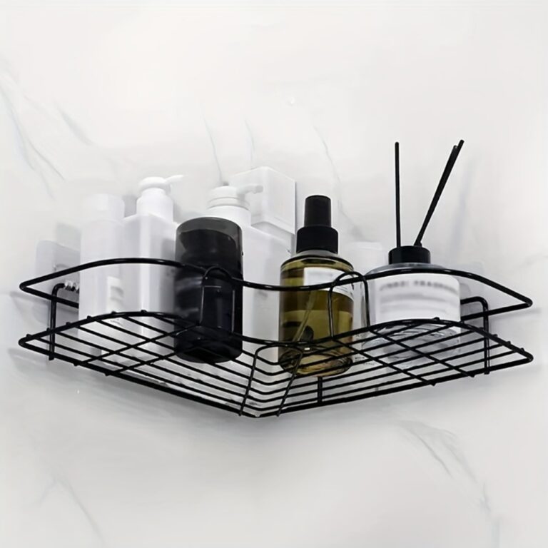 1pc Wall Mounted Bathroom Shelf, Shower Caddy Rack