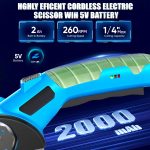 Cordless Electric Scissors, USB Rechargeable Electric Box Cutter With Safety Lock, Fabric Scissors, Electric Rotary Scissors For Cardboard Carpet Leather Plastic, Sewing Tools, Box Cutter, Replaceable - Image 5