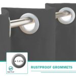 Indoor Outdoor Dark Gray Grommet Curtain 1 Panel - Image 3