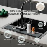 Diatomaceous Earth Sink Tray Stone Home Sink Caddy Kitchen Instant Dry Sink Organizer - Image 2
