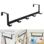 Hooks Over The Door 5 Hooks Home Key Hanging Storage Rack Clothes Coat Hat Towel Hanger Organizer Bathroom Kitchen Accessories - Image 2