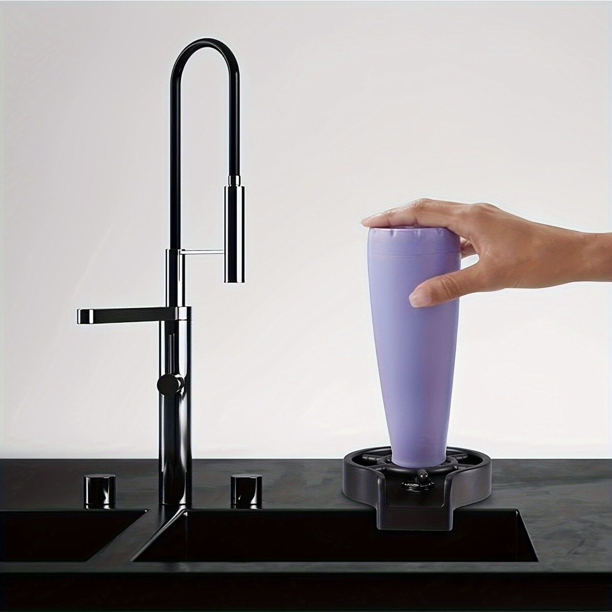 Manual Press-type Automatic Cup Cleaning Set, Including A Cup Cleaner With Connecting Tube And Connecting Water Pipe, Capable Of Pressing And Cleaning Cups, Suitable For Bars, Restaurants And Househol - Image 3