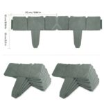 20 PCS Cobbled Stone Effect Plastic Garden Lawn Border Edging - Image 2