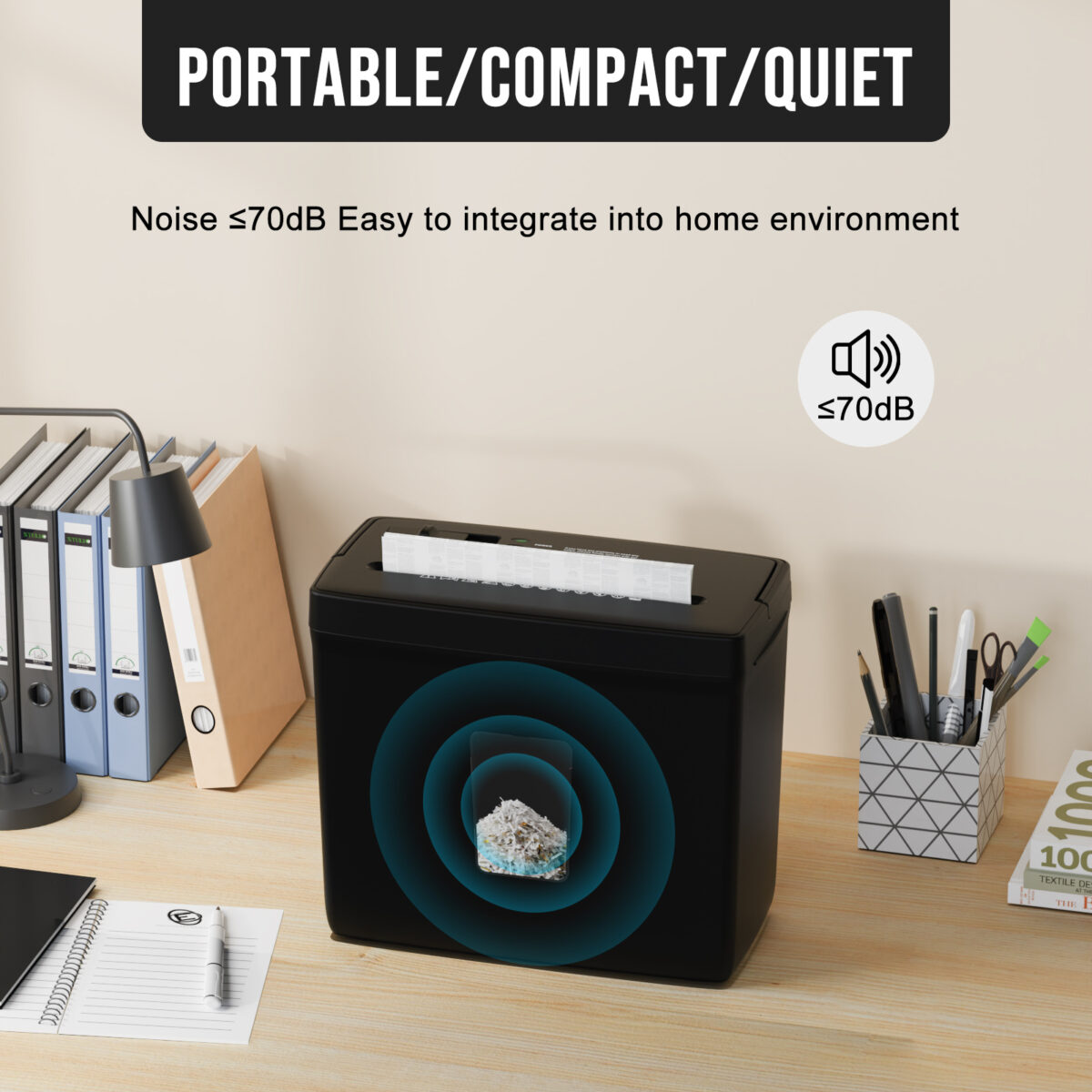 Woolsche 5 Sheet Cross Cut Paper Shredder For Home Use, Jam Proof - Image 3