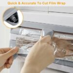 Magnetic Plastic Wrap Dispenser With Cutter - Refillable Aluminum Tin Foil And Plastic Wrap Organizer For Kitchen, - Image 3
