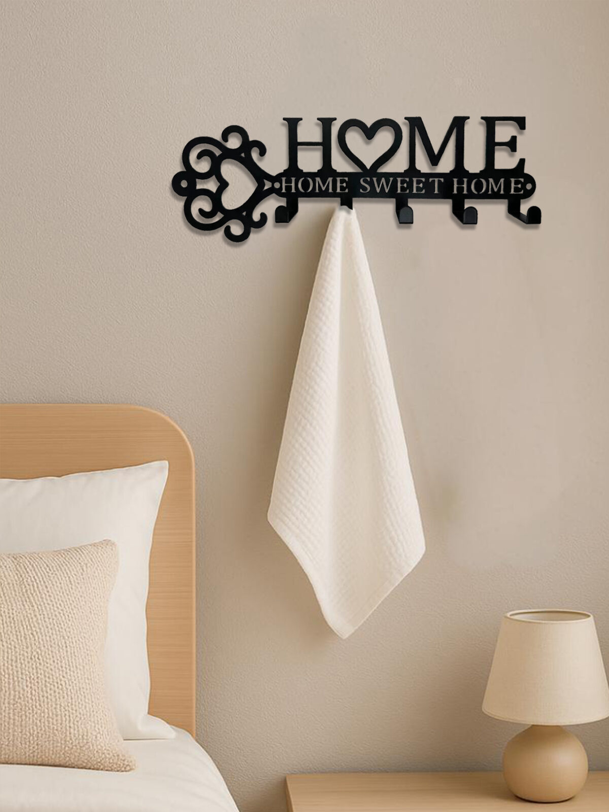 Cozy Home Wall Hooks Set Warm Metal Coat Hangers With Cute Heart Design Perfect - Image 2